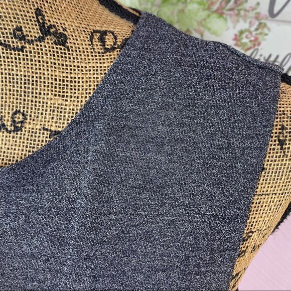New York & Co. Sleeveless Popover Stretch Shirt Charcoal Gray Small Tank Top - Picture 5 of 8